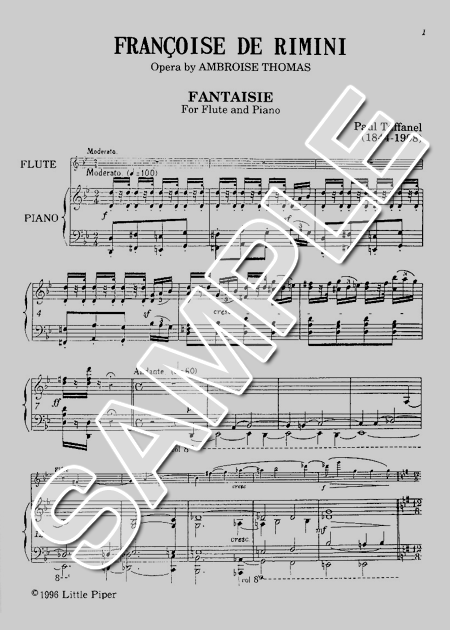 ムラマツフルート｜FRANCOISE DE RIMINI ”FANTAISIE”: 楽譜