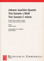 クアンツ : 三重奏的ソナタ ハ短調 (フルート、オーボエ、ピアノ) ムジカ・ララ出版