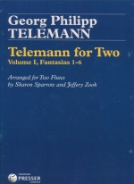 TELEMANN FOR TWO, VOL.I, FANTASIAS 1-6 (ARR.SPARROW & ZOOK)