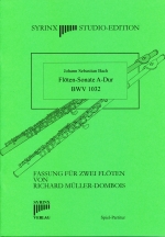 FLUTE SONATA A-DUR BWV1032 (ARR. MULLER-DOMBOIS), SCORE