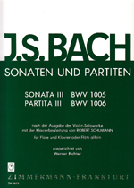 SONATA III,BWV 1005/PARTITA III,BWV 1006
