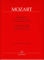 KONZERT G-DUR KV622 (ORIGINAL CLARINET CONCERTO)　(ARR.MULLER / ED.HOGWOOD)