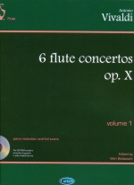 6 FLUTE CONCERTOS OP.X VOL.1, Fl.PF/Fl.Orch(SCORE) (WITH CD-ROM)