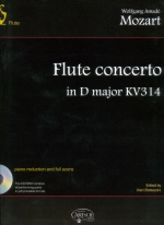 FLUTE CONCERTO D-DUR KV314, Fl.Pf/Fl.Orch(SCORE), (WITH CD-ROM)
