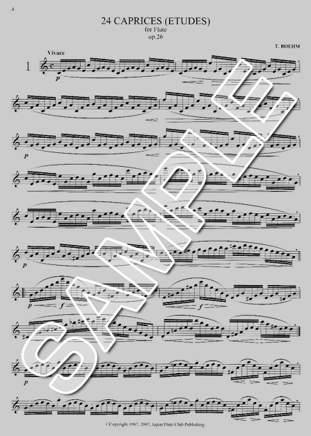 ムラマツフルート｜24 CAPRICES(ETUDES) OP.26: 楽譜