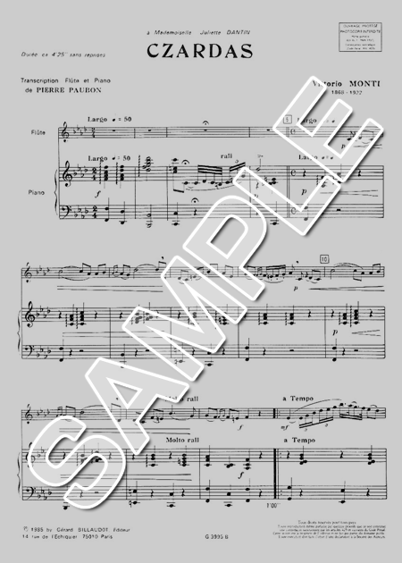 ムラマツフルート｜CZARDAS: 楽譜