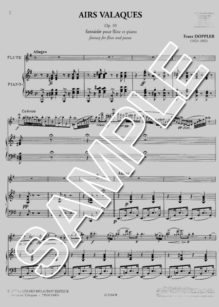 ムラマツフルート｜AIRS VALAQUES,OP.10 (ED.RAMPAL): 楽譜