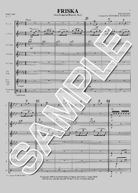ムラマツフルート｜FRISKA (FROM HUNGARIAN RHAPSODY NO.2): 楽譜