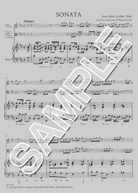 ムラマツフルート｜SONATE IN D-DUR OP.2/8: 楽譜