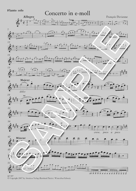 ムラマツフルート｜7.CONCERTO IN E-MOLL: 楽譜