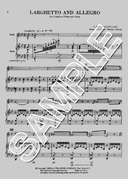 ムラマツフルート｜LARGHETTO & ALLEGRO: 楽譜