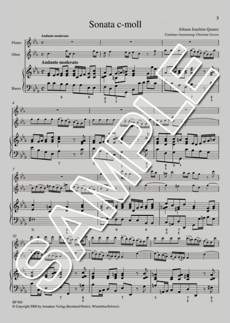ムラマツフルート｜36.TRIOSONATE IN C-MOLL: 楽譜