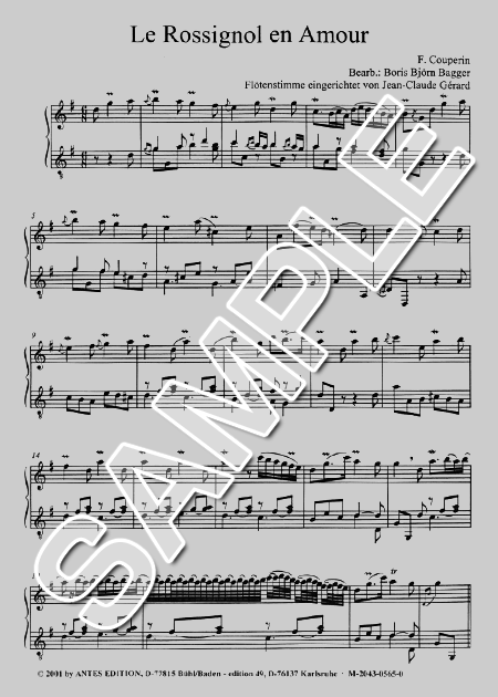 ムラマツフルート｜LE ROSSIGNOL EN AMOUR (ARR.BAGGER): 楽譜