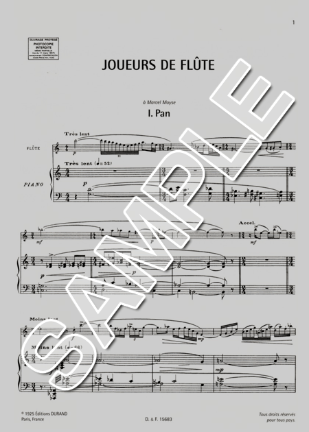 ムラマツフルート｜JOUEURS DE FLUTE OP.27: 楽譜