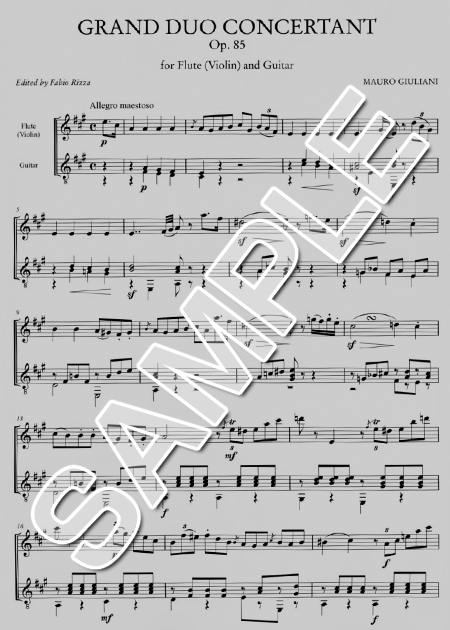 ムラマツフルート｜GRAND DUO CONCERTANT OP.85: 楽譜