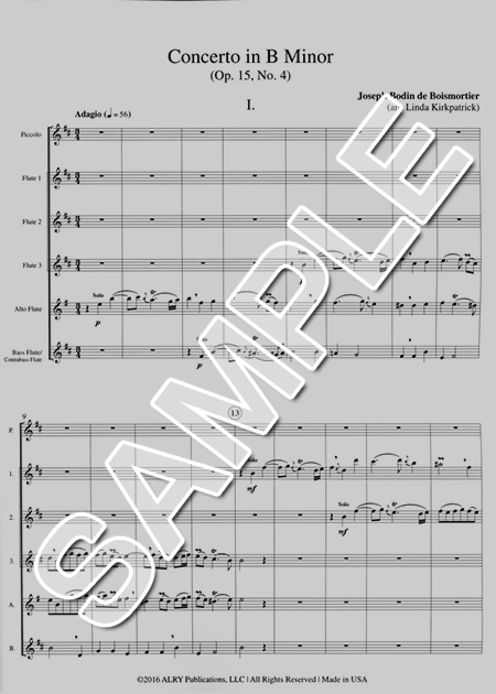 ムラマツフルート｜CONCERTO H-MOLL OP.15 NO.4 (ARR.KIRKPATRICK): 楽譜