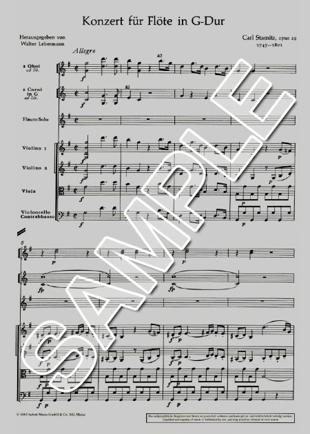 ムラマツフルート｜KONZERT G-DUR,OP.29,SCORE: 楽譜