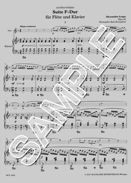 ムラマツフルート｜SUITE F-DUR OP.68: 楽譜