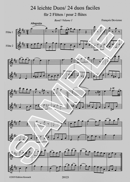 ムラマツフルート｜24 LEICHTE DUOS BAND 1, SCORE: 楽譜
