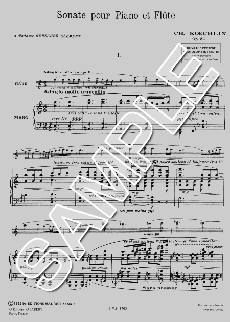 ムラマツフルート｜SONATE,OP.52: 楽譜