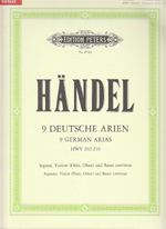 ムラマツフルート｜9 DEUTSCHE ARIEN,HWV202-210: 楽譜