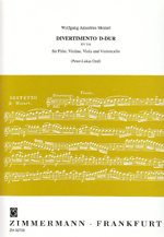 ムラマツフルート｜DIVERTIMENTO D-DUR, KV334 (ARR.:P-L.GRAF): 楽譜