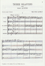 THREE SHANTIES OP.4, SCORE