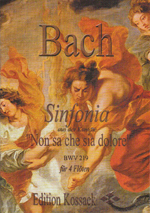SINFONIA hNON SA CHE SIA DOLOREh BWV209 (ARR.KOSSACK)