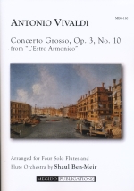 CONCERTO GROSSO H-MOLL FOR 4 FLUTES & FL. ORCH. OP.3-10 F.IV/10,RV580,P.148 (ARR.BEN-MEIR)