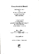 SINFONIA PASTORALE PIFA (MESSIAS) / TRIUMPHMARSCH (JUDA MACCABAUS) (3 SCORE)