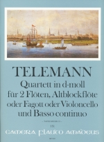 QUARTETT D-MOLL, TAFELMUSIK II TWV43:d1, SCORE & PARTS