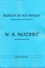 SEXTUOR G-MOLL (ORIGINAL:PIANO QUARTET KV478), SCORE & PARTS (ARR.WALTER)
