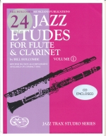 24 JAZZ ETUDES VOL.1 FOR FLUTE & CLARINET (WITH CD)