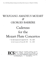 CADENZAS FOR FLUTE CONCERTO G-DUR KV313