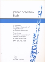 3 SONATEN BWV1033,1031,1020 (ARR.AMBACH), SCORE