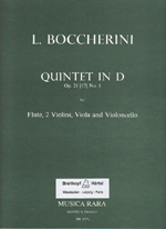 ムラマツフルート｜QUINTET,OP.21/1 (OP.17/1) D-DUR G419: 楽譜