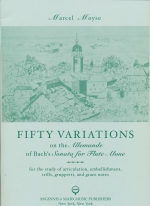 50 VAR. ON THE ALLEMANDE OF THE BACHfS SONATA FOR SOLO FLUTE