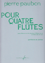 POUR QUATRE FLUTES,SCORE&PARTS