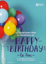 12 VARIATIONEN UBER hHAPPY BIRTHDAY TO YOUh (SCORE ONLY) G37643
