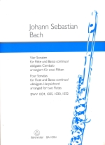 4 SONATEN BWV1034,1035,1030,1032 (ARR.AMBACH), SCORE G37923