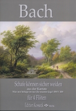 SCHAFE KONNEN SICHER WEIDEN, AUS DER KANTATE �hWAS MIR BEHAGT IST NUR DIE MUNTRE JAGD BWV208�h (ARR.KOSSACK), SCORE & PARTS